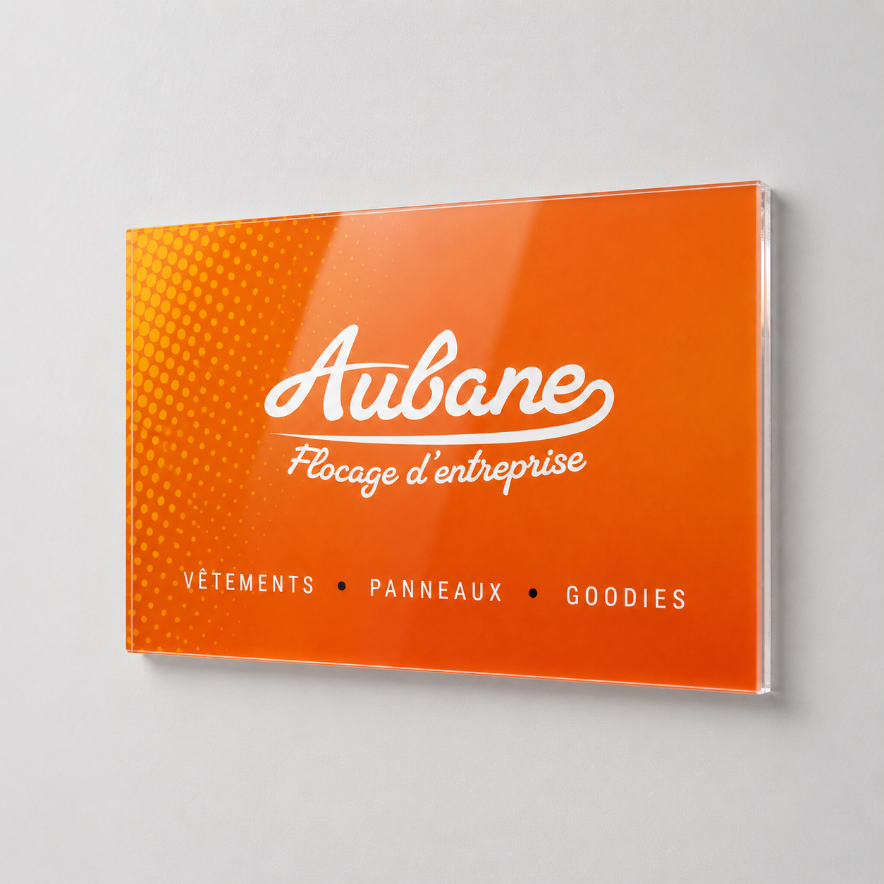 Enseigne Plexiglas personnalisée